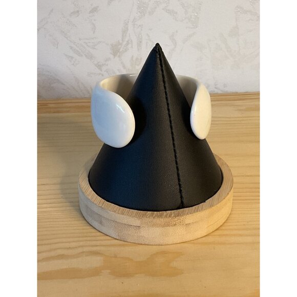 Vintage White Cuff Bracelet - Retro Chunky Bangle Jewelry - 1970s Hippie Style A - Picture 3 of 3